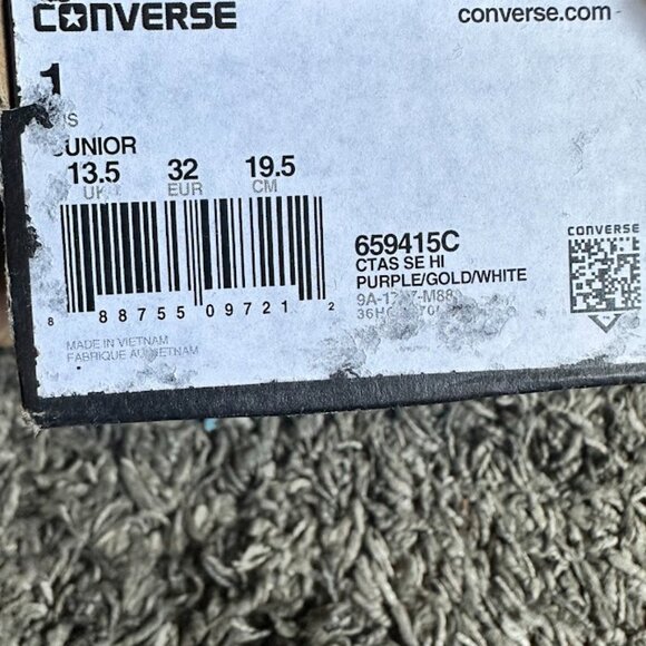 Converse Chuck Taylor All-Star 70’s Hi LA LAKERS size 1 - Picture 6 of 6